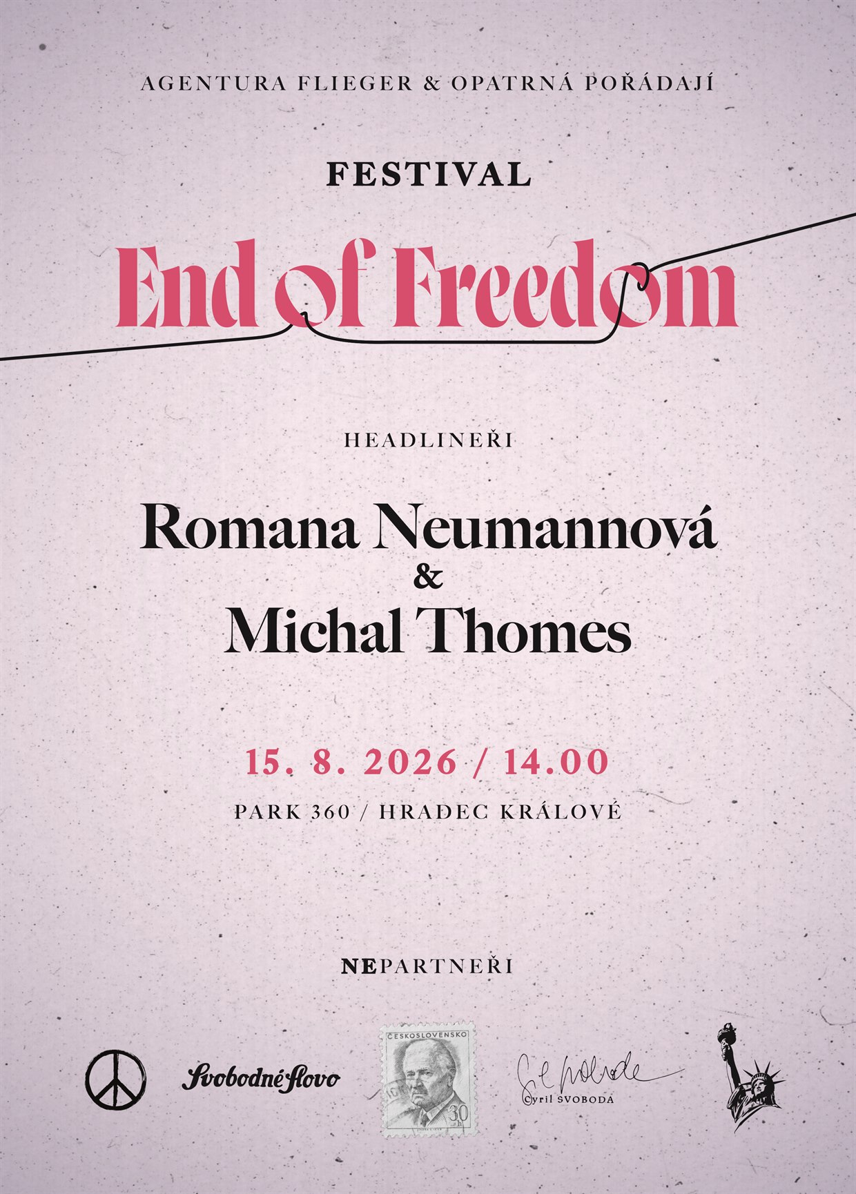 Svatební oznámení — Festival End of Freedom, 15. 8. 2026